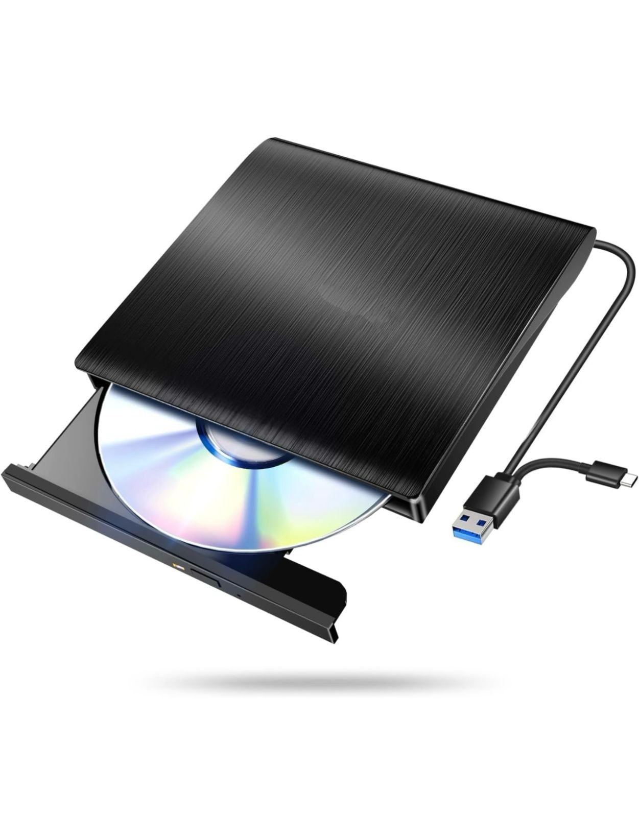 未使用　外付けDVDドライブ 極静音　高速 USB 3.0&Type-C 外付けDVDドライブ 極静音 CD DVDドライブ 外付け 高速 USB