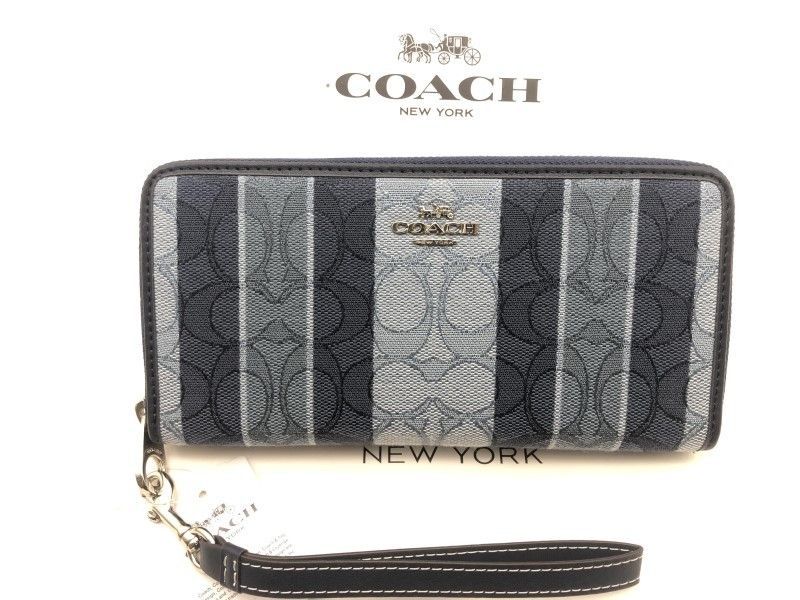 コーチ COACH 長財布 財布 シグネチャー アコーディオンラウンドジップウォレット新品x105 C8313