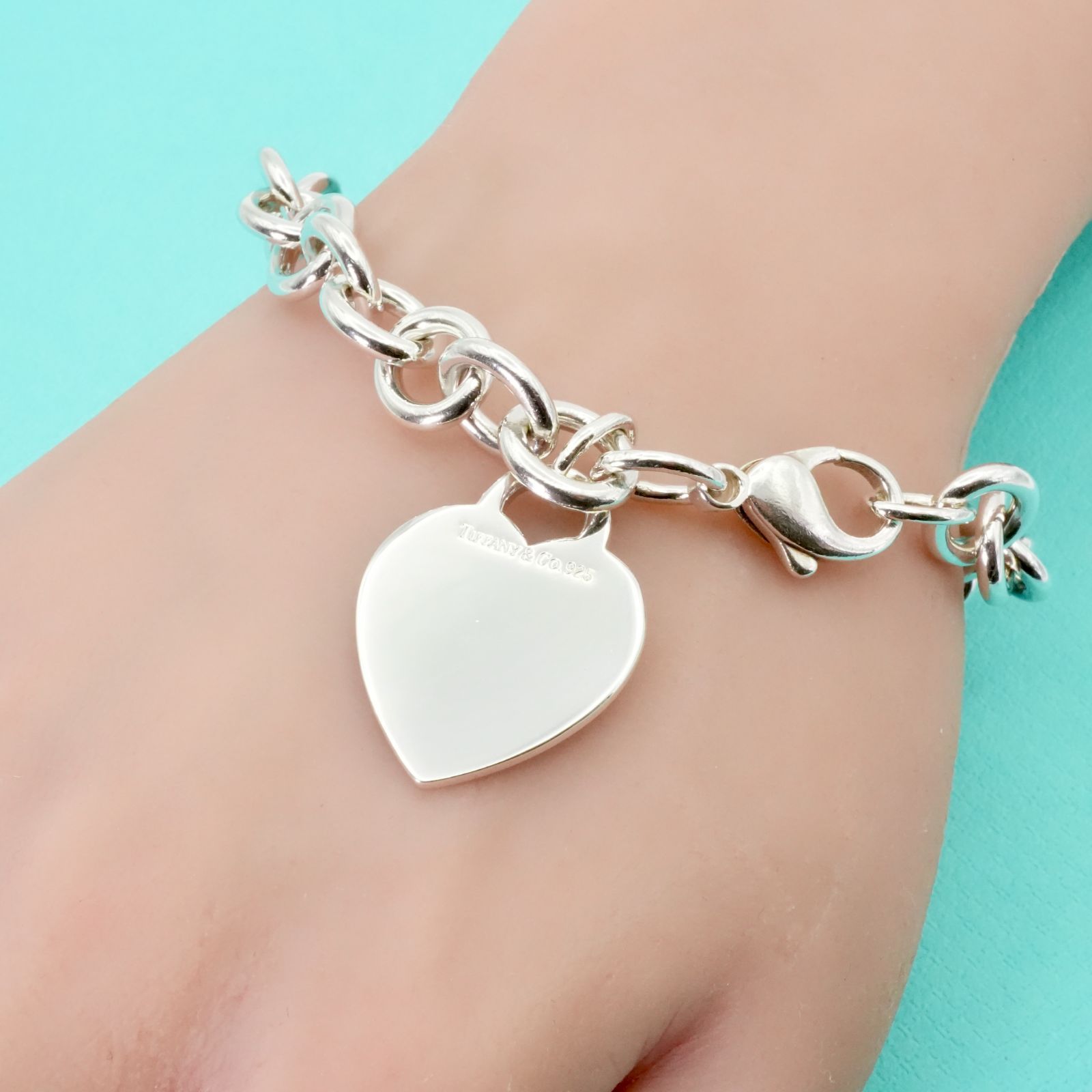 極美品 ティファニー ハート タグ ブレスレット プレート/24