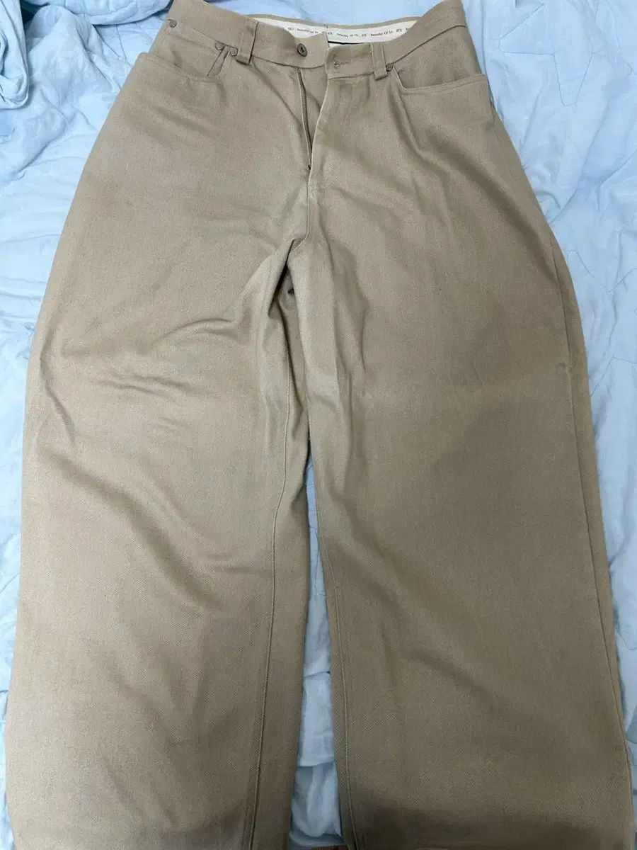 M STU ステュー ワイド コットン パンツ ベージュ