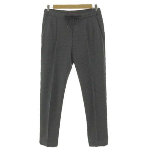 リネアパンタローニ LINEA PANTALONI テーパードイージーパンツ レダアクティブ REDA ACTIVE イタリア製生地 センタープレス ストレッチ ウール グレー 46