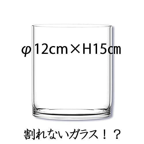 クリア_φ12cm x H15cm FOYER 割れない 花瓶 フラワーベース 