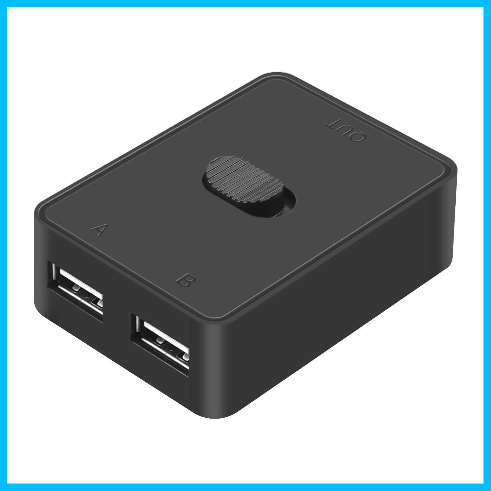 in 1 2 Out| 1 双方向USB共有スイッチ in 2 KVMスイッチャアダプタ Out USB切替器 USB 2台のコンピュータ共有 キーボード USB2.0スイッチセレクター マウス スキャナ CERRXIAN プリンタ