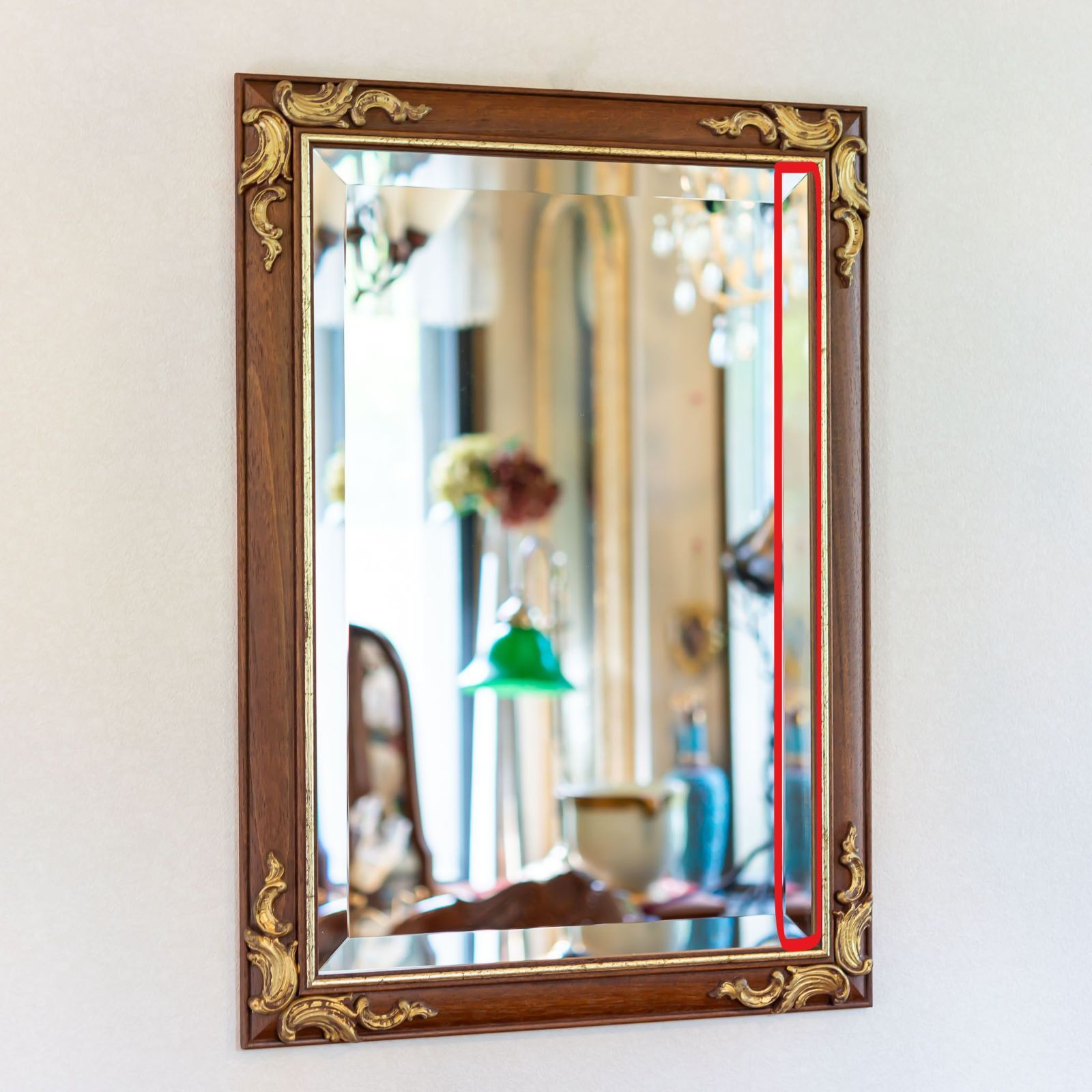 イタリア製 木製 ハンドペイント ウォールミラー 壁掛け鏡 卸売