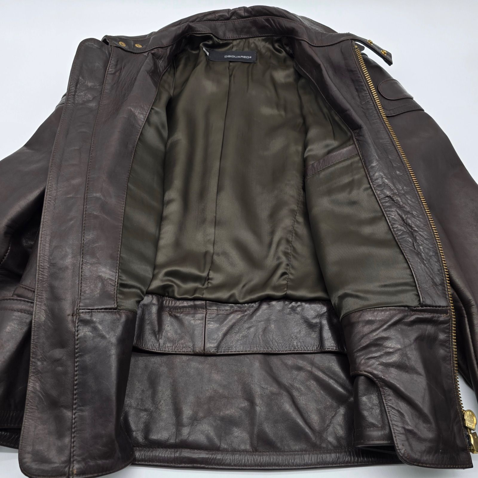 DSQUARED2 ディースクエアード シングル ライダース レザージャケット