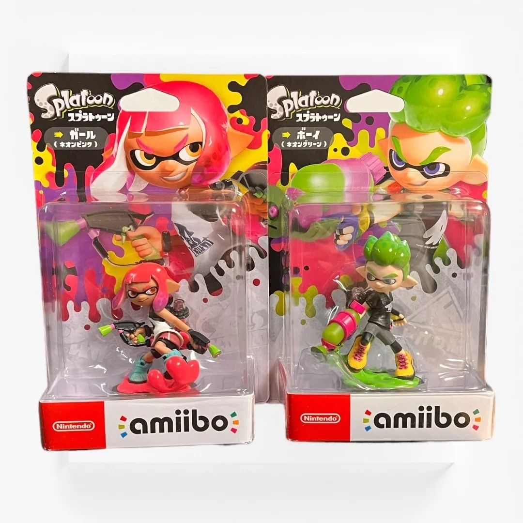 入荷中 スプラトゥーン amiibo ネオンピンク ボーイ ライム