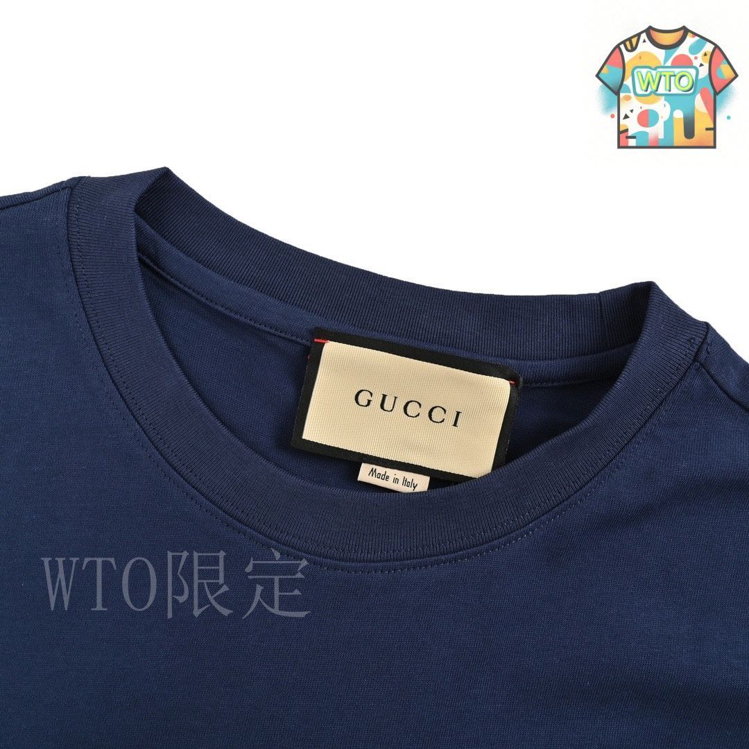 今日特価】Gucci 24ss ポケットにダブル G 刺繍 T シャツ-3