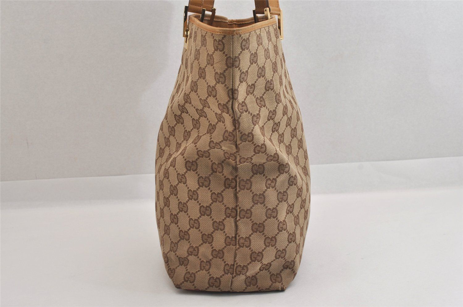 GUCCI グッチ GGキャンバス レザー ブラウン トートバッグ ショルダー 11580623.jpg