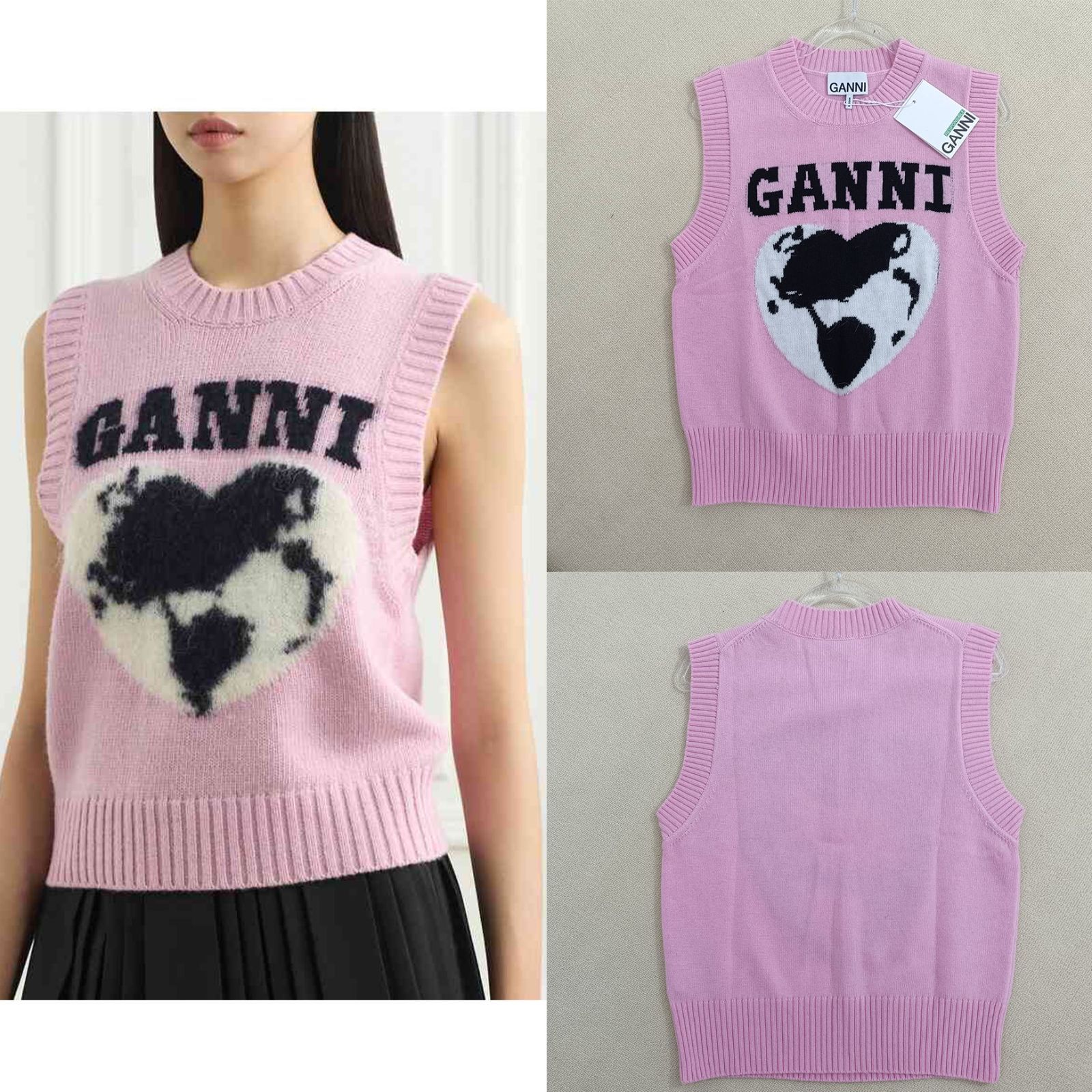 GANNI ガニ― PINK VEST ピンクベスト 正規取扱い店舗公式通販 沖縄セレクトショップWONDERCUBE
