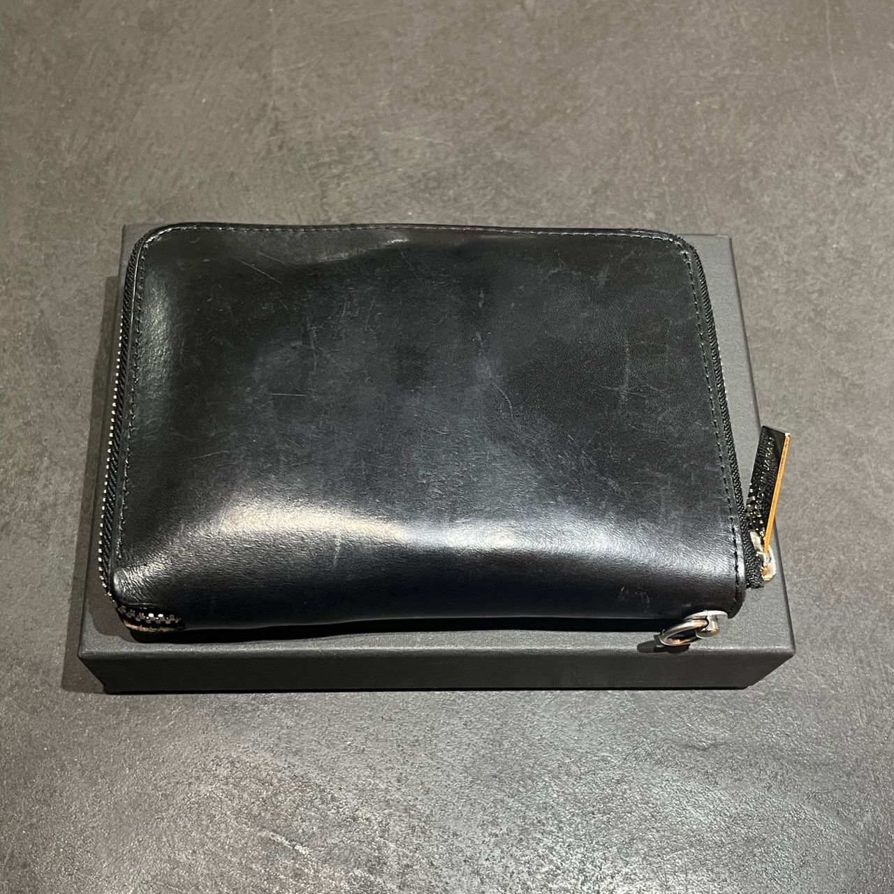 定価36300円 YOHJI YAMAMOTO レザー ラウンドジップ ウォレット 財布 