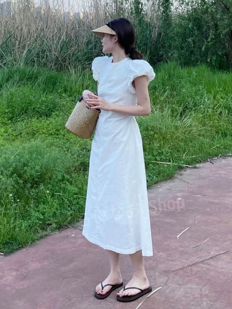 ?ファッション?春夏ロングワンピース♪シンプルで海レジャーに最適