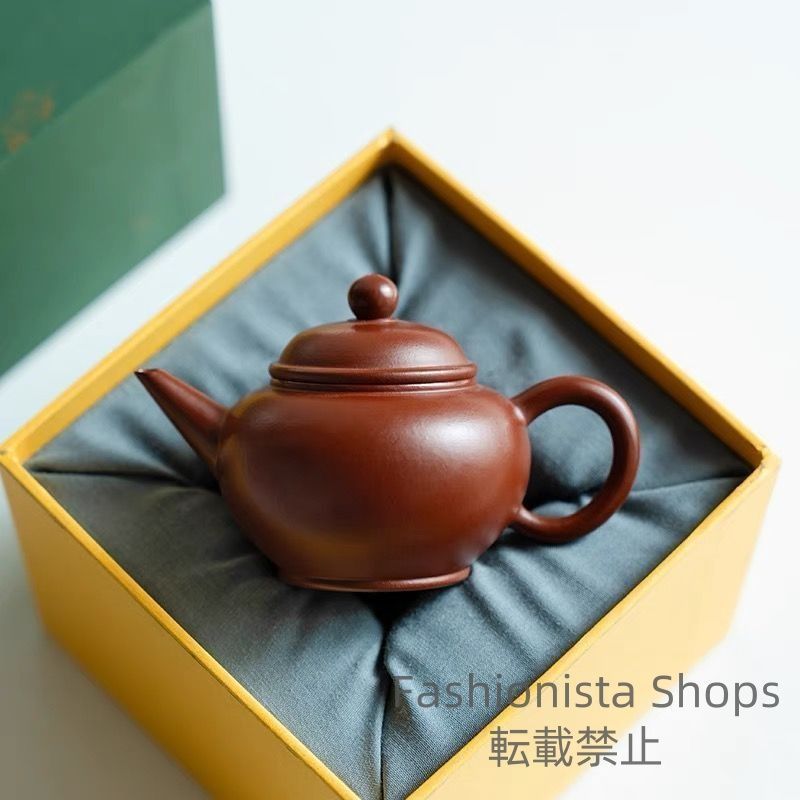 手作り 朱泥紫砂 茶道具 急須道具 細工 急須 紫砂壺 茶壷 ティーポット 宜興紫砂 煎茶器 紫砂茶壺 唐物紫泥急須 85ml hgcp89