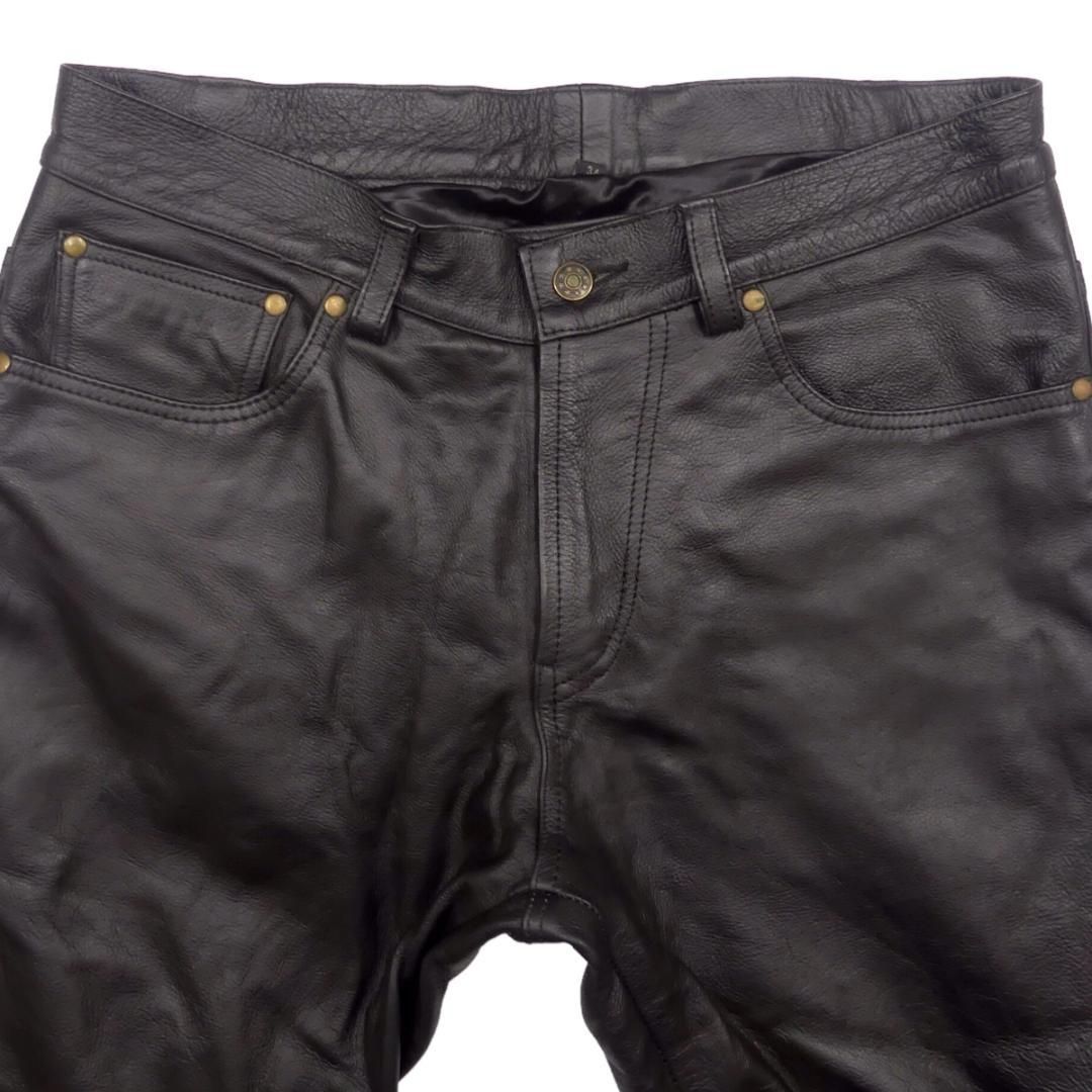 Liugoo Leathers 本革 メッシュレザーパンツ メンズ リューグー
