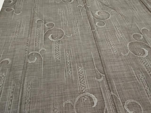 平和屋着物○本場大島紬 9マルキ 泥染め 吉祥唐草文 泉道雄作 証紙付き  