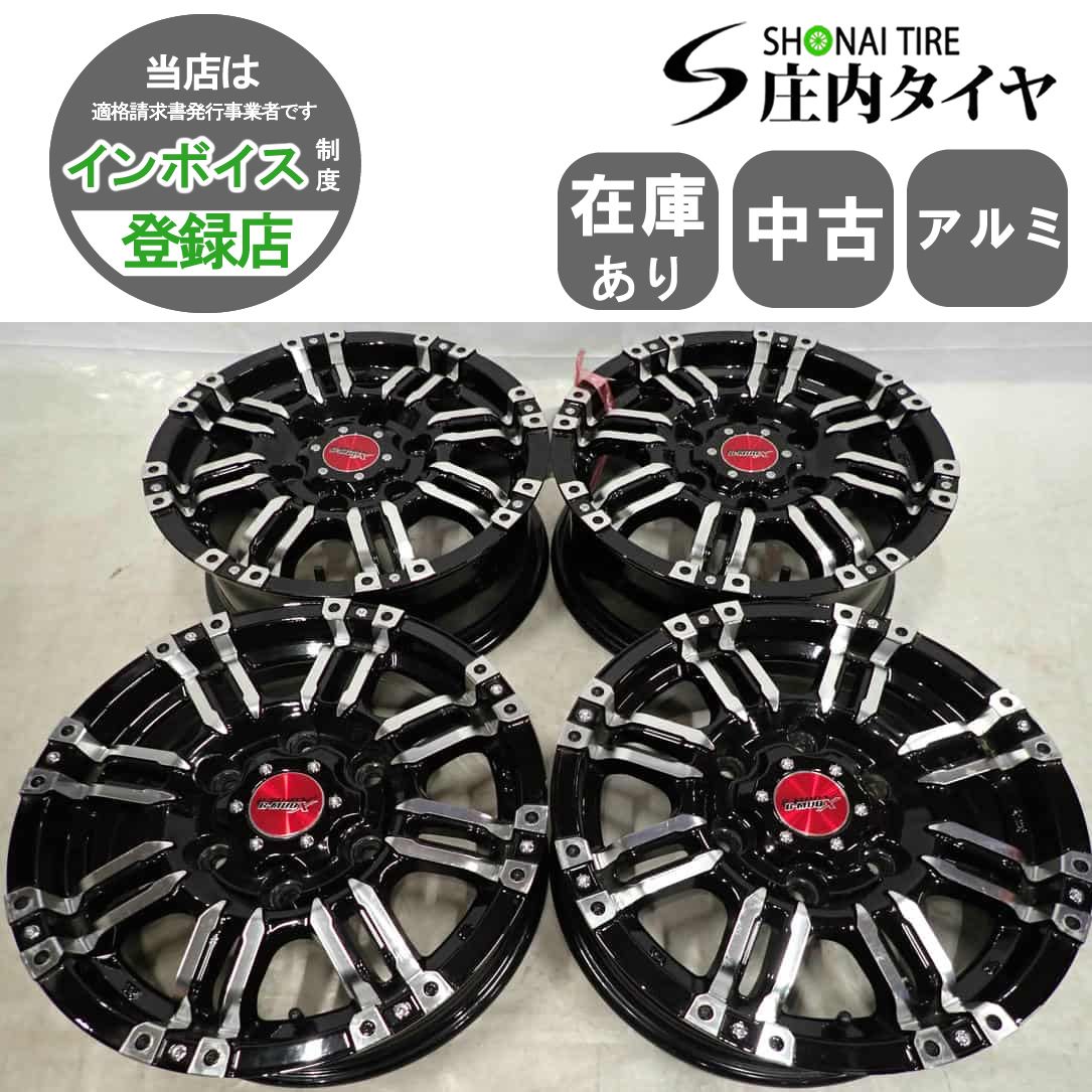 4本SET 会社宛 15×6J B-MUD X アルミホイール 6穴 PCD139.7mm 33 ハブ径106mm ハイエース レジアスエース 店頭交換OK NO F4194