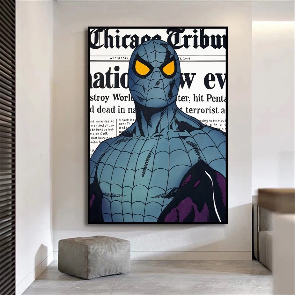新品】スパイダーマン marvel タペストリー ポスター A4 アメコミ 