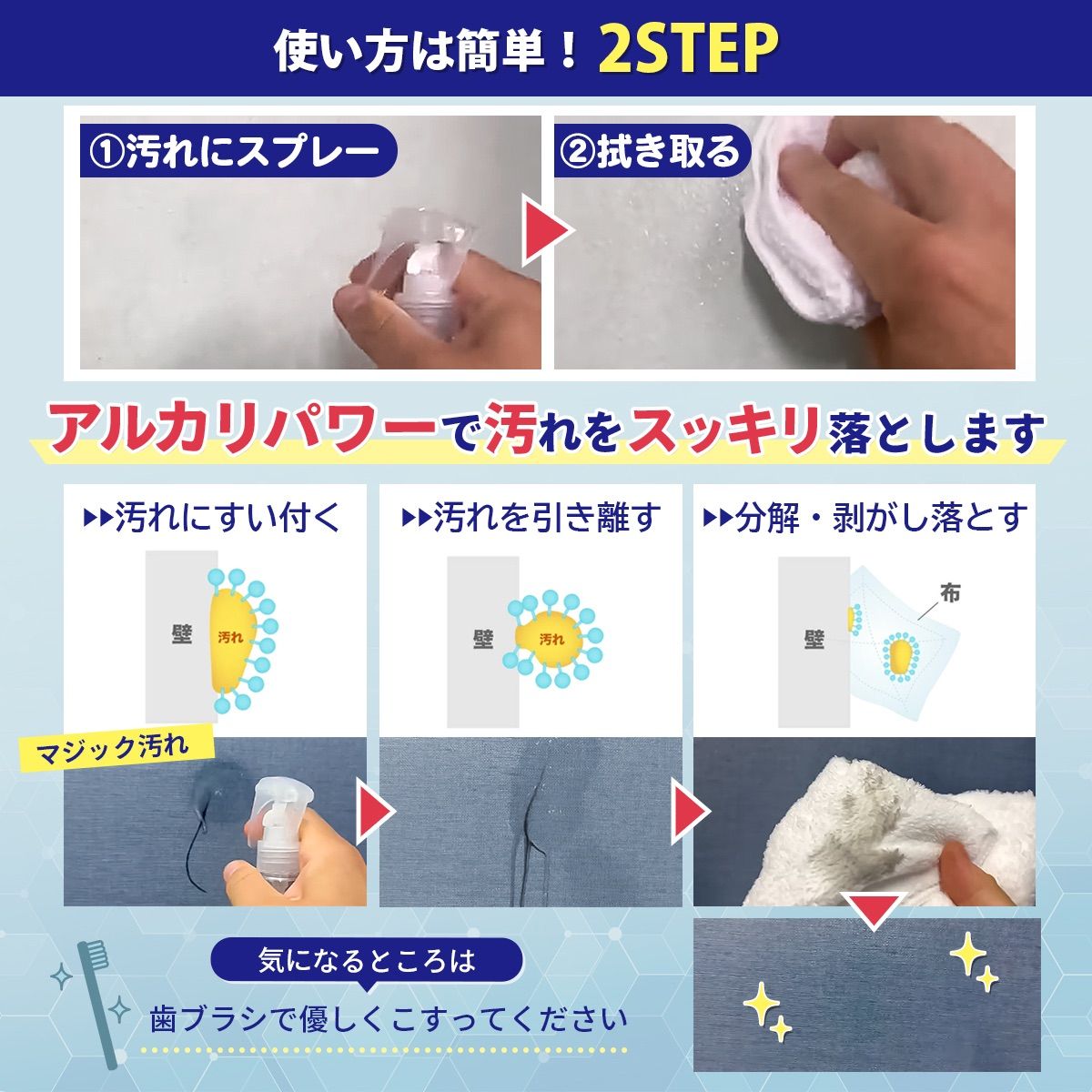 テレビ紹介で話題に！ カベ紙 クロス 洗剤 クリーナー 3S 業務用 4L