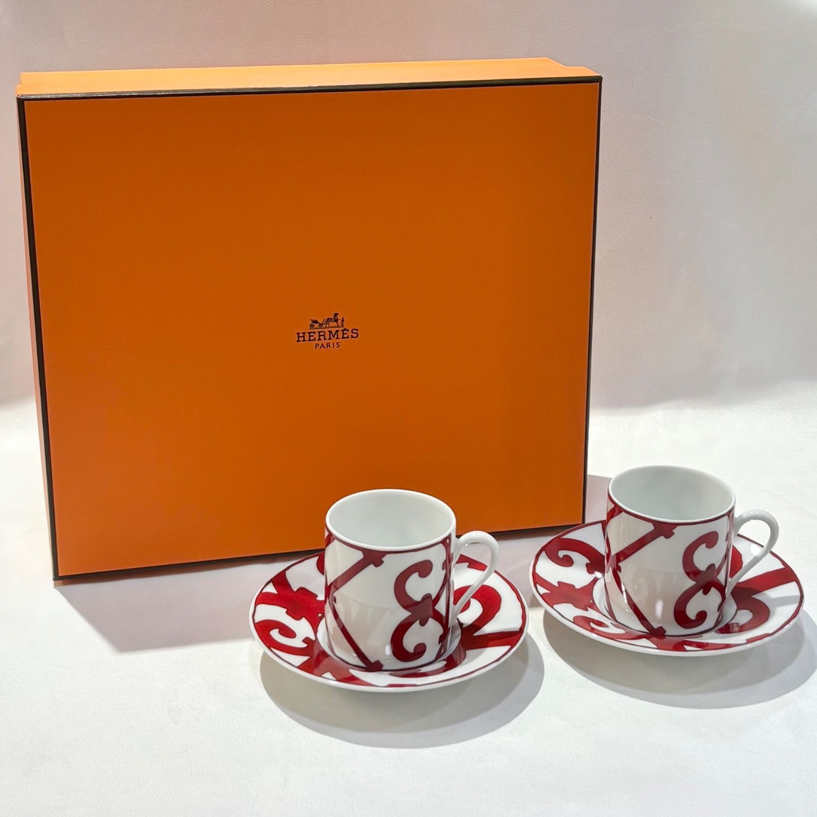 ◎HERMESエルメス コーヒーカップ-ソーサー2セット|ガダルキヴィール|ペアセット