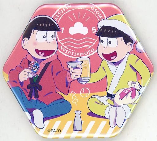 おそ松さん　乾杯！六角ペア缶バッジ ABCコンプリートセット 未開封BOX おそ松さん 乾杯！六角ペア缶バッジ ABCコンプリートセット 未