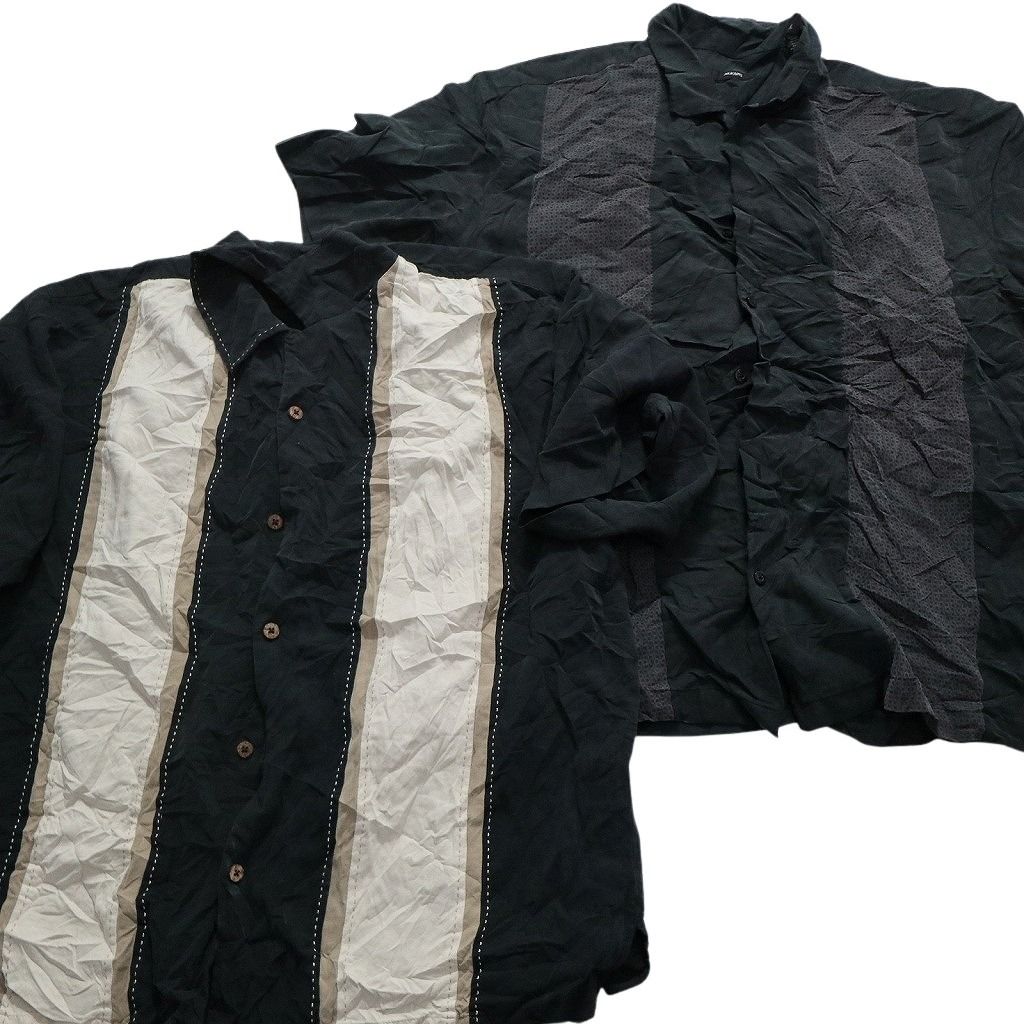 古着卸 まとめ売り ライン系 半袖シャツ 10枚セット (メンズ XL  