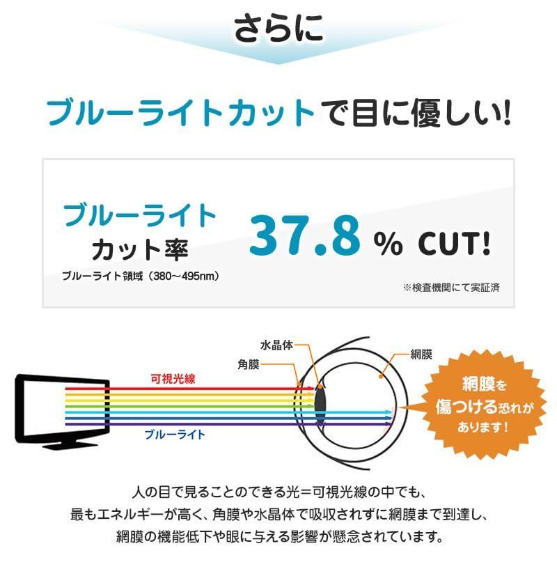 数量限定】対応 43インチ 固定ベルト付 ブルーライトカット