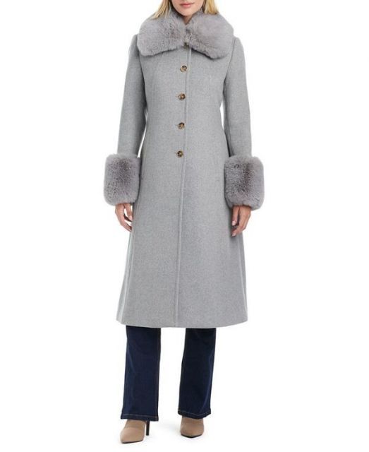 【送料無料】 ヴィンスカムート レディース ジャケット・ブルゾン アウター Women's Single-Breasted Fit and Flared Drap Wool Coat Heather gr