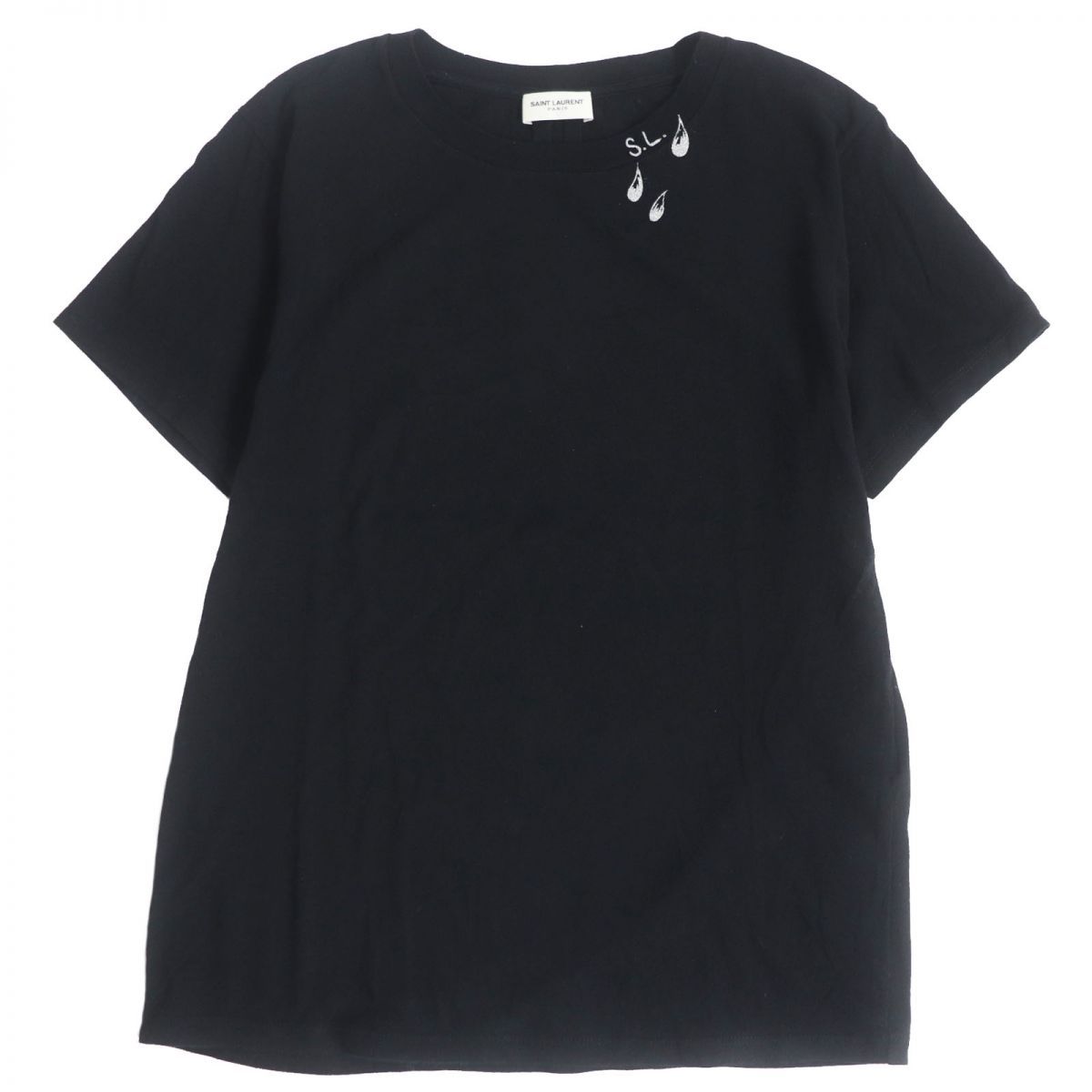 メンズ正規 Saint Laurent サンローランパリ ロゴ Tシャツ