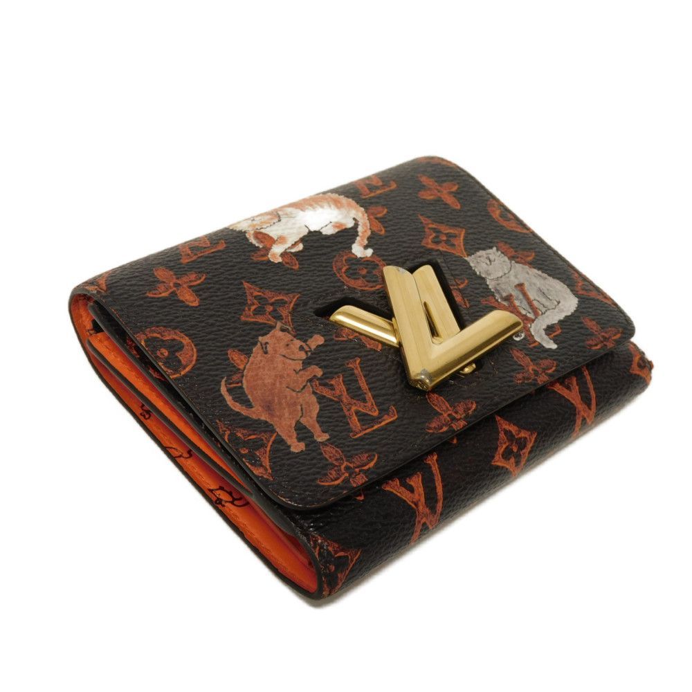 LOUIS VUITTON ケース ブラック　キャットグラム LOUIS VUITTON ルイ・ヴィトン キャットグラム ポルトフォイユ