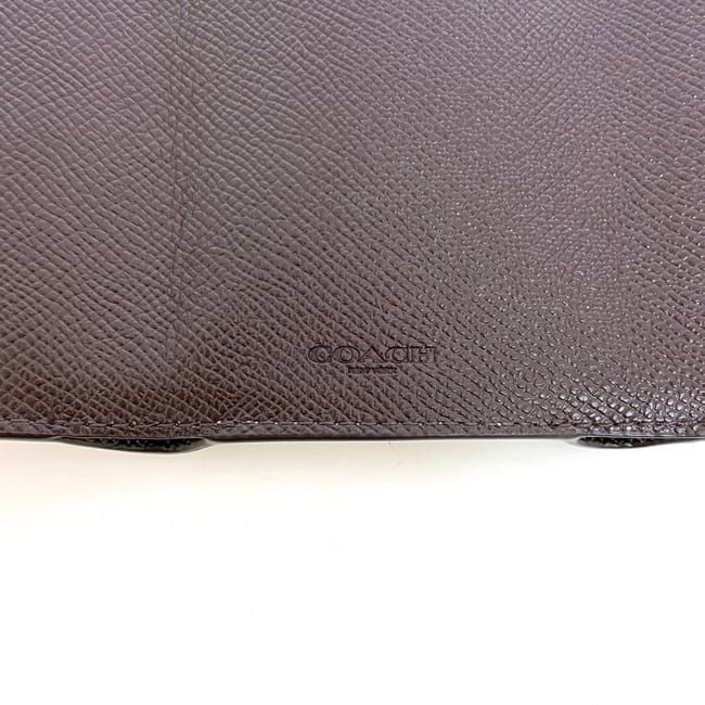 コーチ 三つ折り 財布 シャンパンゴールド 76303 美品 レザー 中古