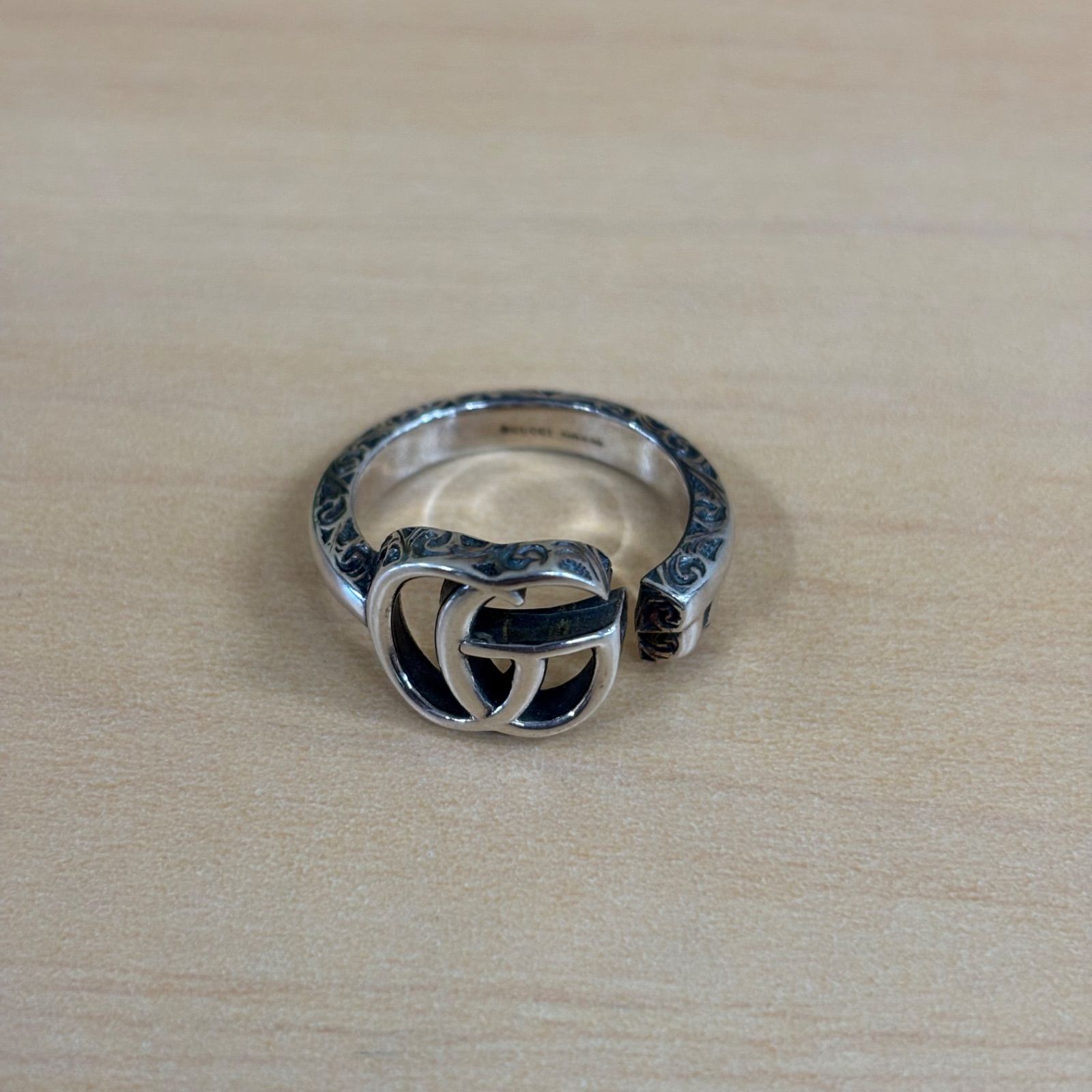 i)GUCCI グッチ GG アラベスク マーモント 925 シルバー リング 指輪