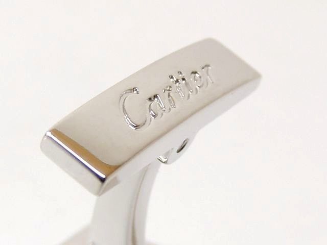 衝撃特価 Cartier カフリンクス カルティエ カフス シルバー ロゴ