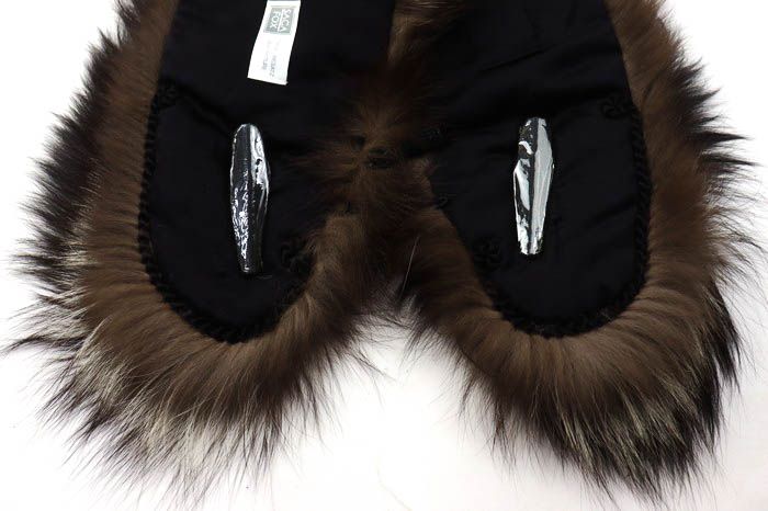 未使用品！　SAGA FOX サガフォックス　ショール・ティペット 銀サガ 市場未使用品○SAGA FOX サガ ブルーフォックス 本毛皮ショール