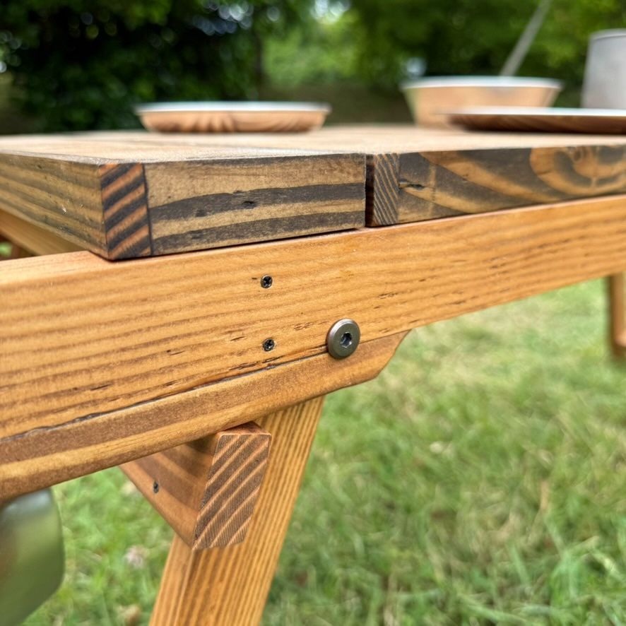 IGTテーブル 折りたたみローテーブル ヘリンボーン天板 チーク色 igt