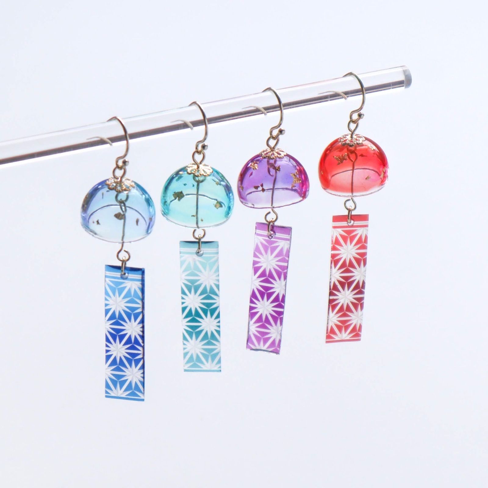風鈴ピアス 水色 推しカラー 夏祭り 花火 蝶 ピアス イヤリング a3b55cd0a9848a79d5c09deb3abf97