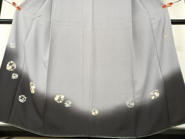 平和屋着物○世界的友禅作家 千地泰弘 訪問着 草花文 暈し染め 金彩