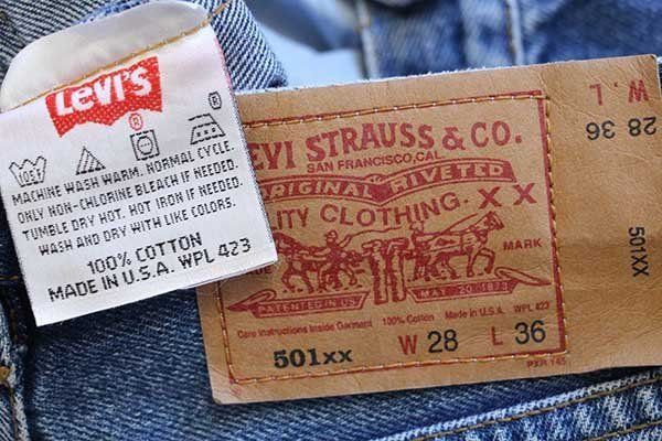 90s USA製 Levi'sリーバイス 501 デニムパンツ w28 L36