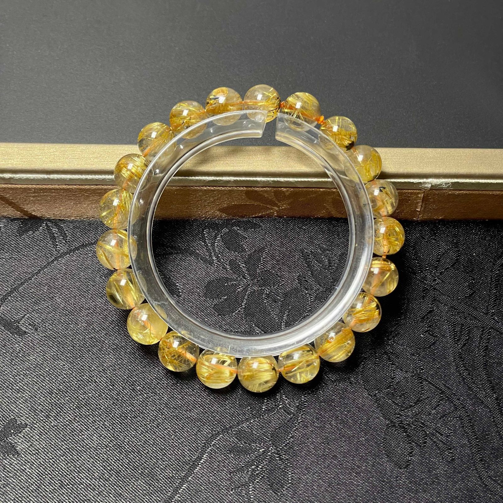 貴重 EU製 ☆太陽花タイチンルチル☆黄金針水晶 金運 開運
