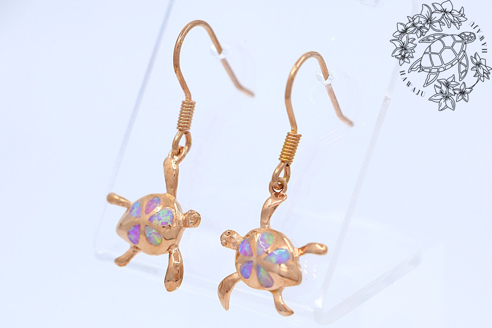 ホヌの透明イヤリング ホヌの透明イヤリング ホヌ HONU ハワイチェーンピアス イヤリング可能