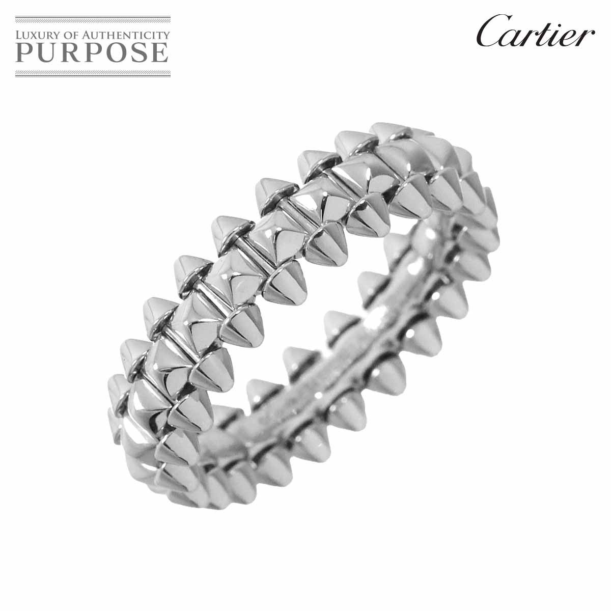 カルティエ Cartier クラッシュ ドゥ SM #54 リング K18 WG ホワイトゴールド 750 指輪 CLASH DE Ring  【証明書付き】 90244868 - メルカリ