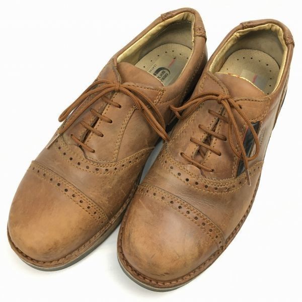 ROCKPORT/ロックポート　軽量厚底　セミブローグ　キャップトゥ　ローカットブーツ　サイズ42　26.5-27.0程度　茶　管No.ZE-146 #BUZZBERG