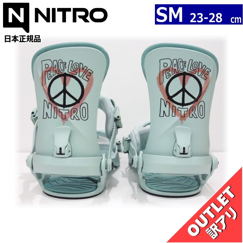 【OUTLET】 23-24 NITRO COSMIC ｶﾗｰ:Peace Love NITRO  SMｻｲｽﾞ ナイトロ レディース スノーボード バインディング 型落ち 日本正規品 
