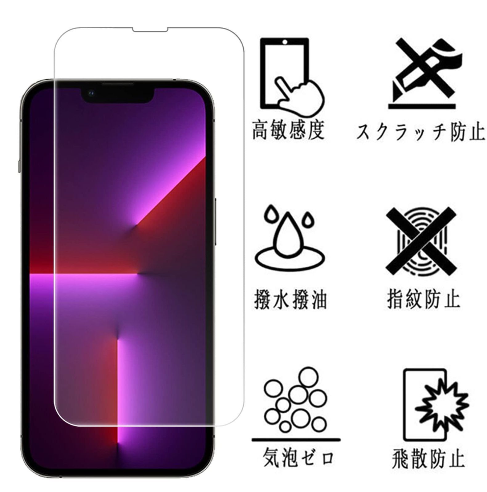 2枚セット】For iphone 14 Plus / 13 Pro MAX 6.7 用の フィルム