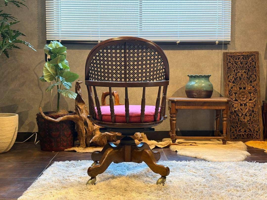 DREXEL HERITAGE　ドレクセル　アンティーク　デスクチェア　IH DREXEL HERITAGE ドレクセル アンティーク デスクチェア IH - メルカリ