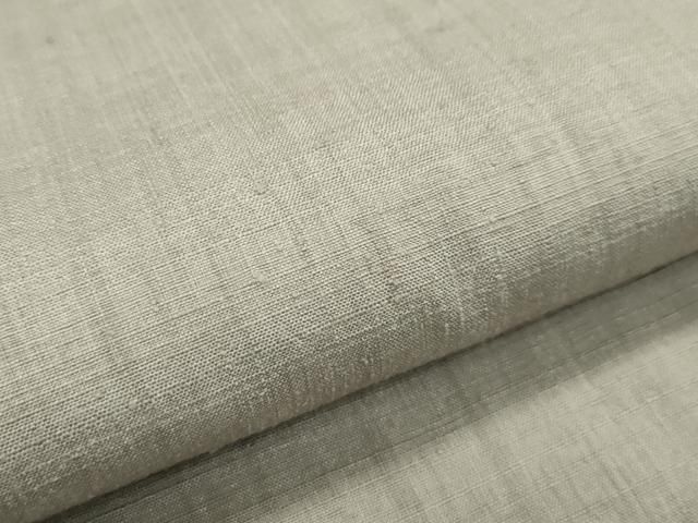 平和屋本店□極上 本場結城紬 重要無形文化財 色無地 灰汁色 逸品  