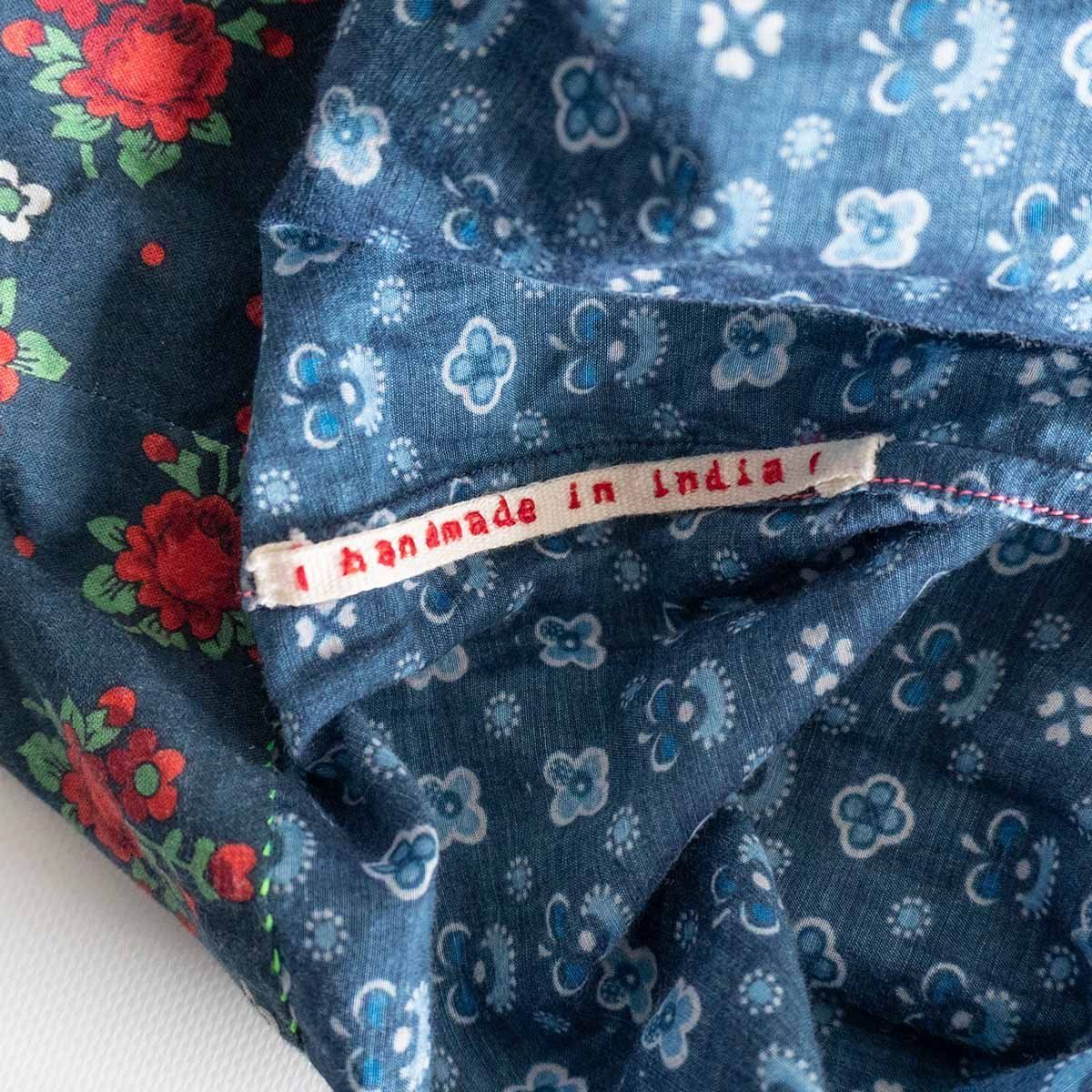 美品】Pero【シルクコットン 花柄 ワンピース】38 ハンドメイド ペロ  