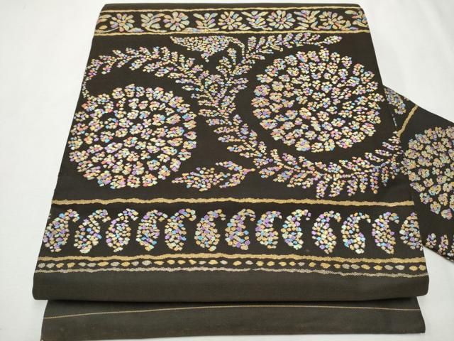 平和屋着物＊夏物 八寸名古屋帯 蔦の葉文 未使用 DAAW0079op