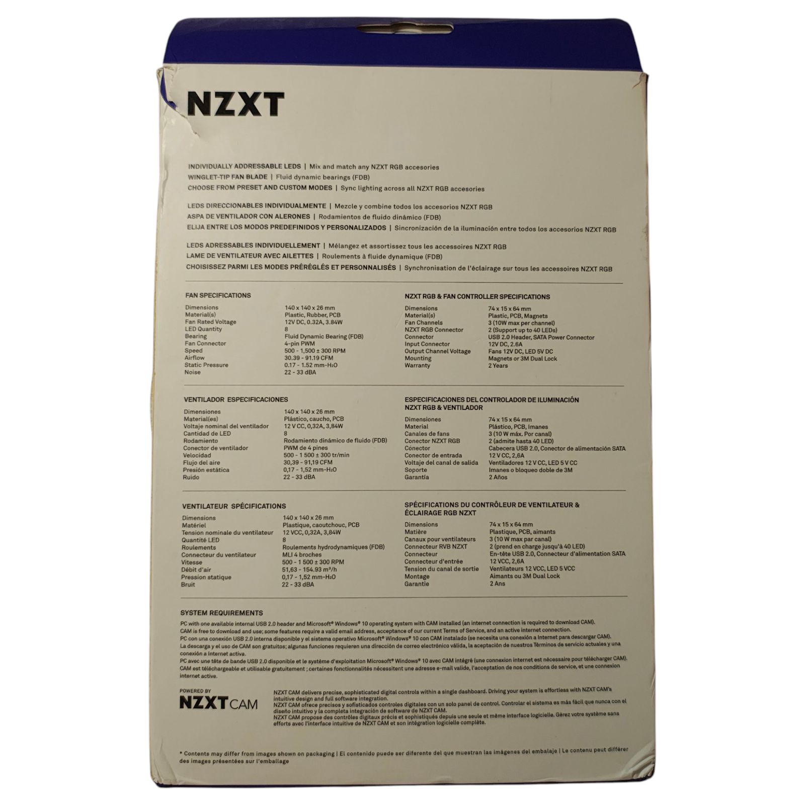 WJ45 NZXT Aer RGB 2 2本セット ホワイト PCケースファン 14cm RGB対応 HF-2814C-DW FN1638