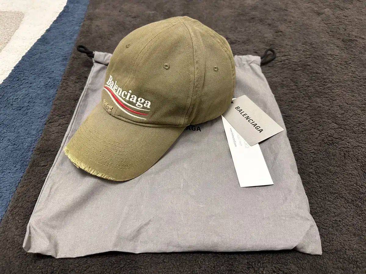 BALENCIAGA バレンシアガ 政治キャンペーン ダメージ加工 ボールキャップ 帽子 カーキ