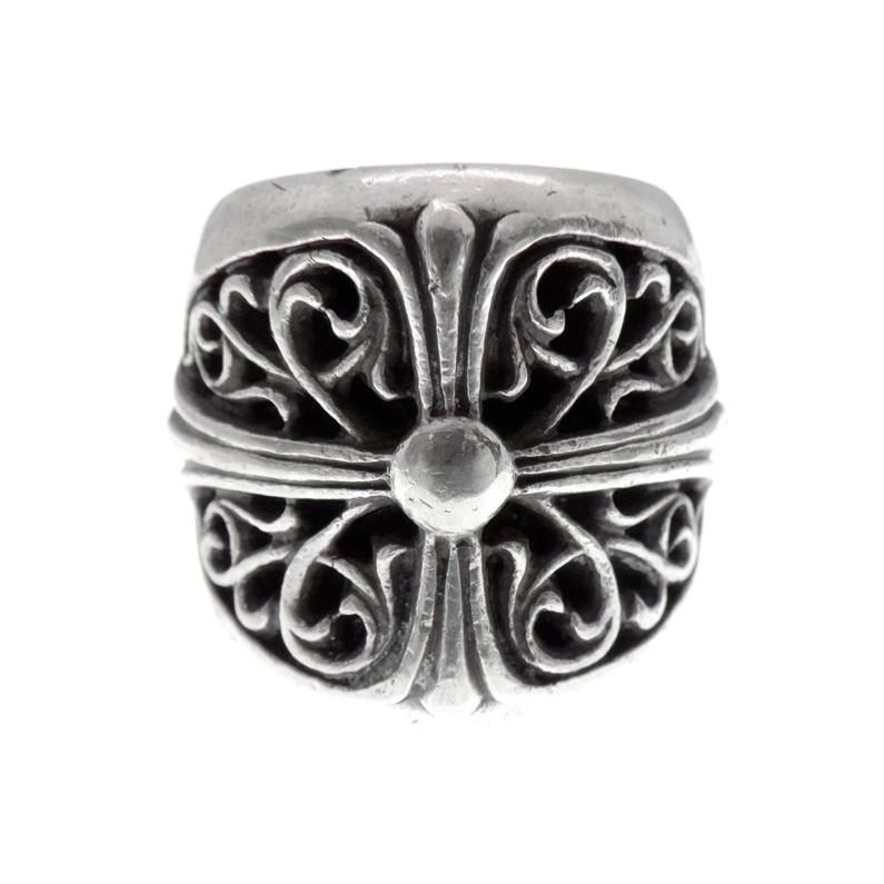 クロムハーツ CHROME HEARTS CLASSIC OVAL クラシックオーバル クロス リング シルバー s4731