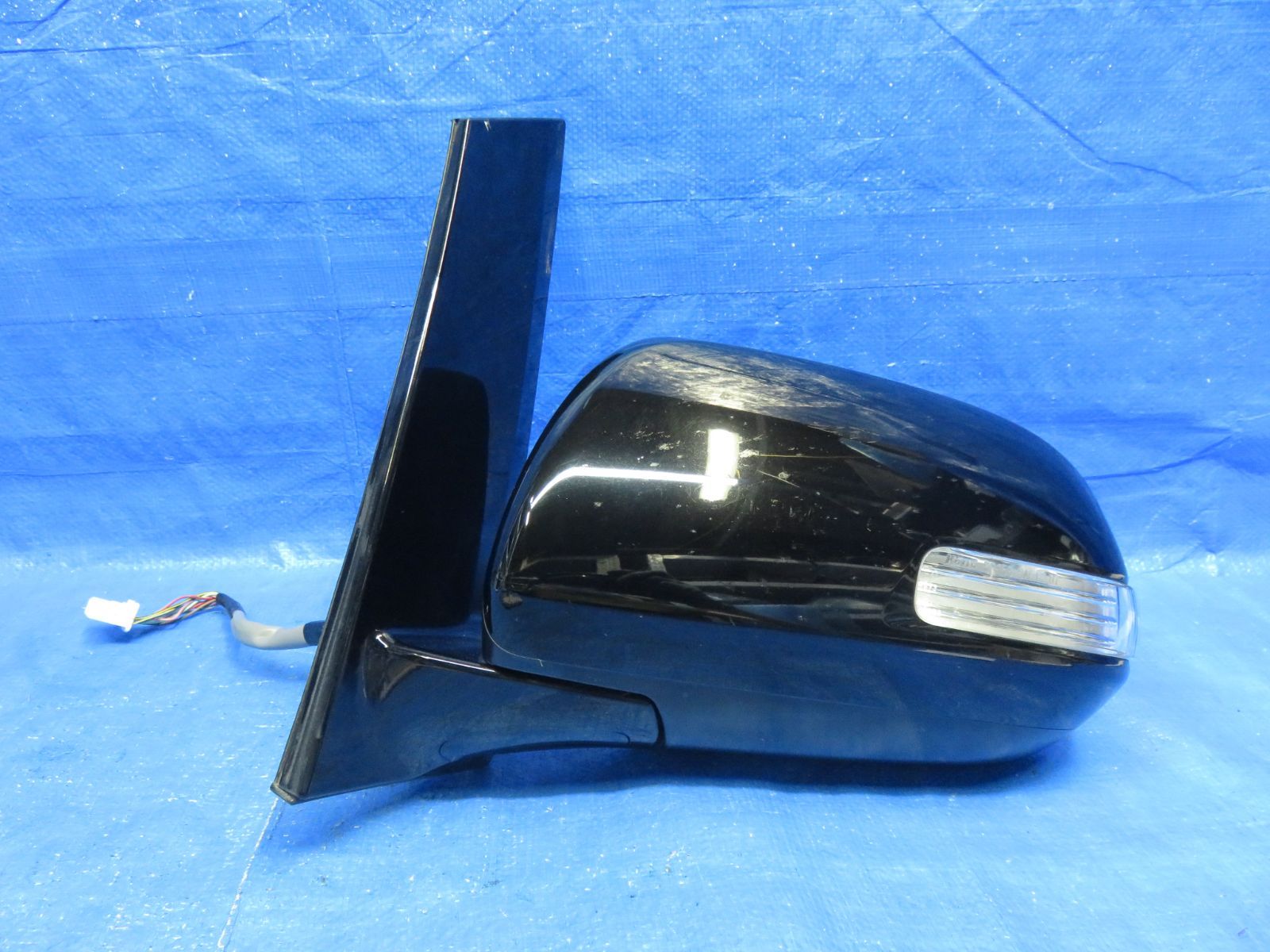 LA5328* 動作OK ヴェルファイア ANH20W後期 (左) ドアミラー/助手席 サイドミラー/純正 黒202 ANH25W GGH20W GGH25W アルファード ※傷汚れ